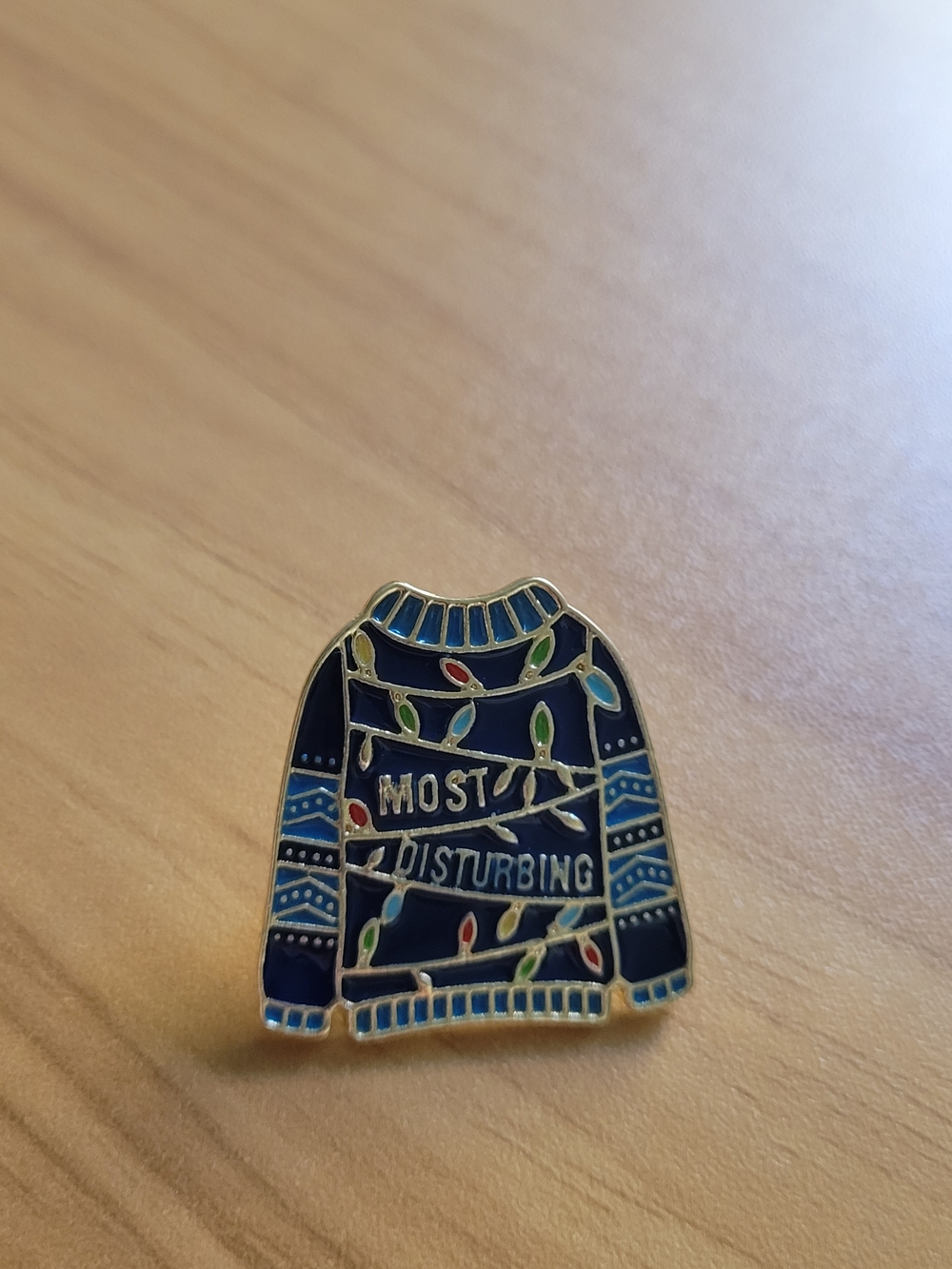 🍁NEW🍁Navy 'Most Disturbing' Sweater Brooch